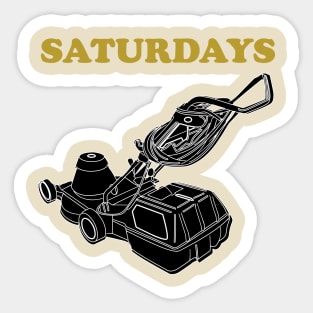 Saturdays Lawnmower Sticker